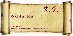Kuchta Ida névjegykártya